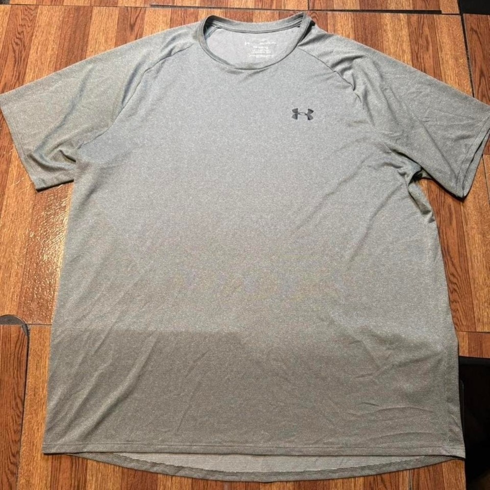 Under Armour Grey Tech Retro Sportswear Running Train Shirt 2XL